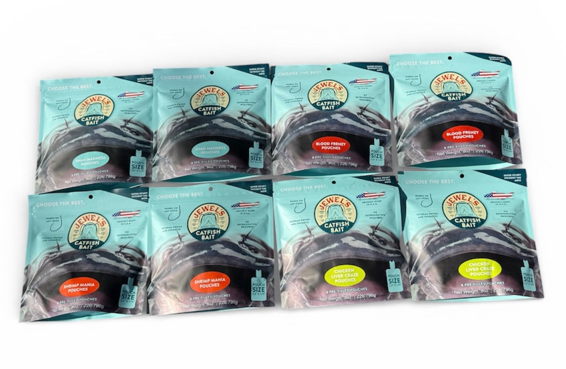 Catfish Bait Pouches - Variety Packs *8-PACKS*